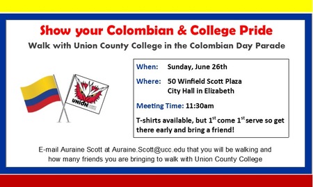 Walk In the Colombian Day Parade with Union County College