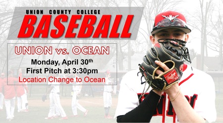 Baseball Game Location Change 4/30 at Ocean